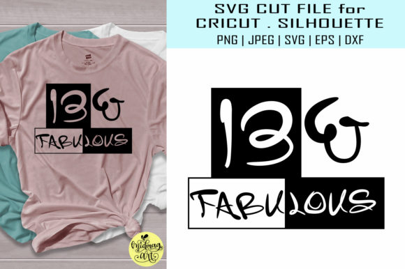 13 and Fabulous 13th Birthday Graphics & T-Shirt