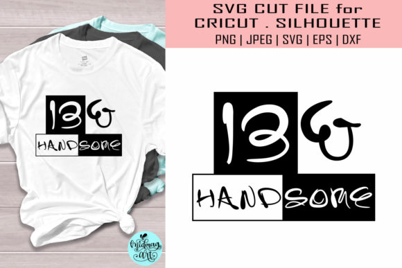 13 and Handsome Birthday Graphics & T-Shirt Designs