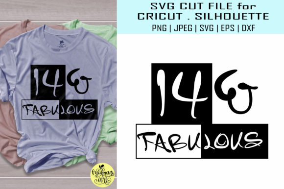 14 and Fabulous 14th Birthday T-Shirt Graphics