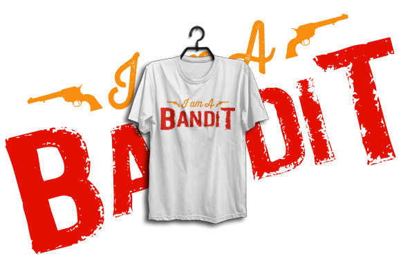 Bandit Songs T-shirt Design for Graphics and Print Templates