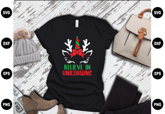Believe in Unicorns Design: Graphics for T-Shirt Designs
