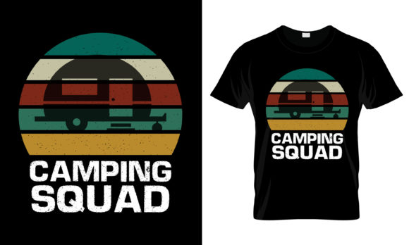 Camping Squad T-Shirt Graphics for Print Templates