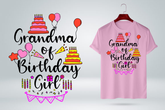 Grandma of the Birthday Girl Party Shirt: Graphics and T-Shirt Designs
