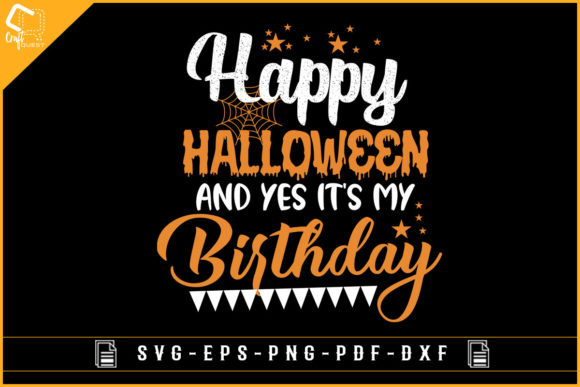 Halloween and Birthday T-shirt Design