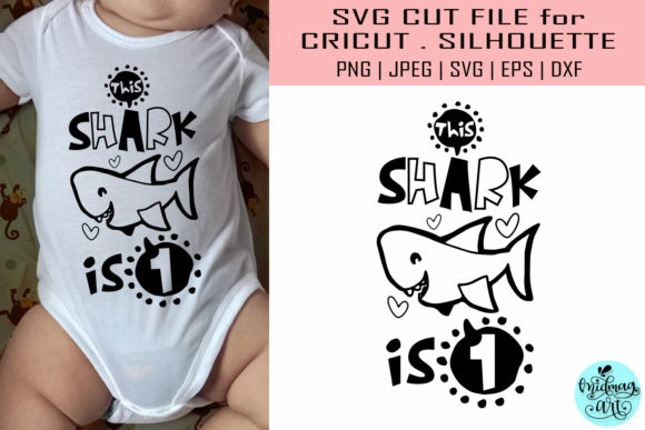 This Shark is One, First Bday Graphics for T-Shirt Designs